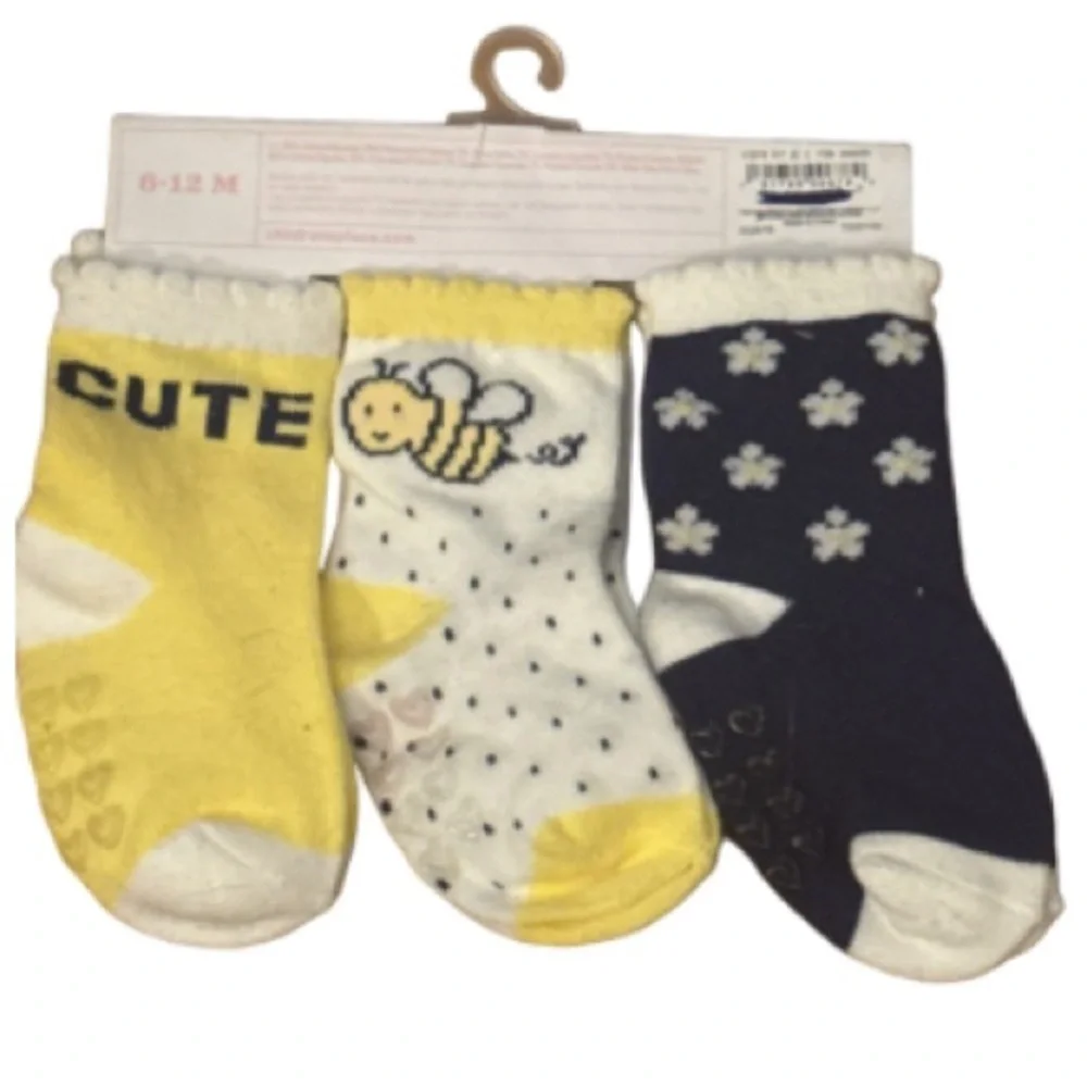 Children's Place Kids' Bee and Flower Socks - 3 Pack